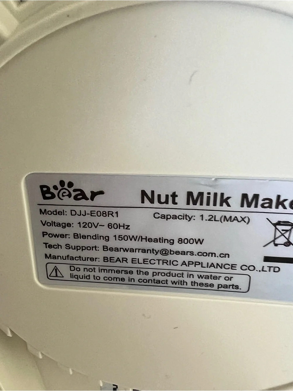 8 in 1 Nut Milk Maker Machine 40oz/1.2L Soy Milk Maker with Self Clean DJJ-E08R1